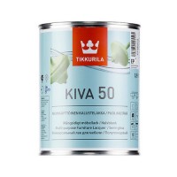 Kiva-50. Водоразбавляемый, нежелтеющий, колеруемый акриловый лак  полуглянцевый лак