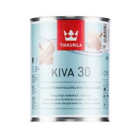 Kiva-30.  Водоразбавляемый, нежелтеющий, колеруемый акриловый лак, лак для мебели, полуматовый