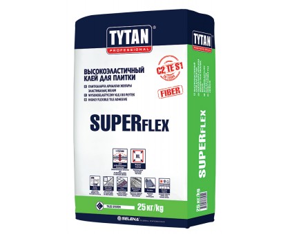 Клей для плитки высокоэластичный TYTAN  SUPERFLEX TS55 25 кг