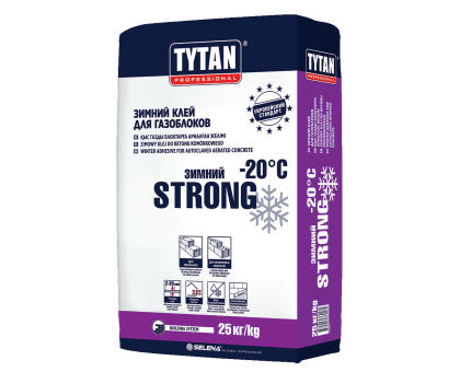 Клей для газоблоков зимний TYTAN STRONG BS13 25 к