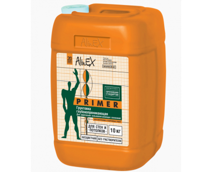 Грунтовка Alinex PRIMER 10 (для стен и потолков,полимерная,морозостойкая) 