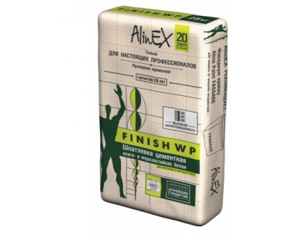Шпатлевка Alinex FINISH WP,цементная , 25 кг