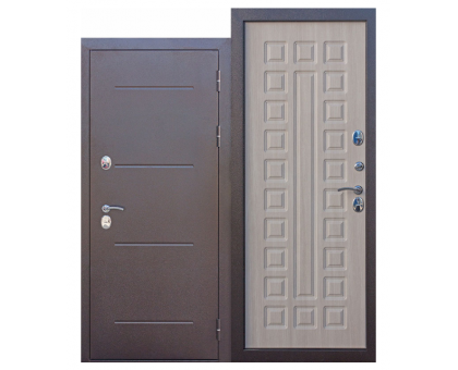 Дверь металлическая11 см ISOTERMA Медный Антик Лиственница Мокко (860мм)