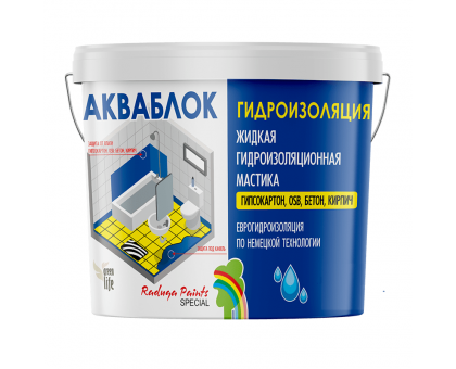 Мастика гидроизоляционная  Aquablock (Акваблок) "Радуга-021", 14   кг 