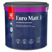 Euro Matt 3.  Водоразбавляемая краска для стен и потолков,  Абсолютно матовая