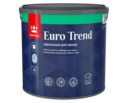 Euro Trend.  Водоразбавляемая краска для обоев и стен.  Матовая