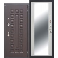 Входная металлическая дверь  МОНАРХ Зеркало Венге/ Белый ясень
