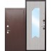 Входная металлическая дверь с зеркалом Ампир Венге/Белый ясень