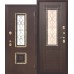 Входная металлическая дверь со стеклопакетом Венеция Венге/Белый ясень